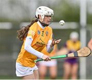 22 April 2023; Ciara Connolly of Antrim during the Electric Ireland Camogie Minor A Shield Semi-Final match between Antrim and Wexford at Coralstown Kinnegad GAA in Westmeath. Photo by Stephen Marken/Sportsfile