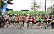 23 April 2023; A general view of the start of the senior men's event during the 123.ie National Road Relay Championships at Raheny in Dublin. Photo by Sam Barnes/Sportsfile