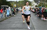 23 April 2023; Brian Kelly of St Abbans AC, Laois, on his way to finishing third in the senior men's event during the 123.ie National Road Relay Championships at Raheny in Dublin. Photo by Sam Barnes/Sportsfile