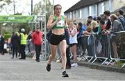 23 April 2023; Carla Sweeney of Rathfarnham WSAF AC, Dublin, competes in the senior women's event during the 123.ie National Road Relay Championships at Raheny in Dublin. Photo by Sam Barnes/Sportsfile