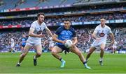 30 April 2023; Colm Basquel of Dublin in action against Kevin Flynn of Kildare during the Leinster GAA Football Senior Championship Semi Final match between Dublin and Kildare at Croke Park in Dublin. Photo by Seb Daly/Sportsfile