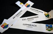 2 May 2023; The teams drawn in Group 3 for the Tailteann Cup, Limerick, Wicklow, Longford and Carlow during the GAA Football All-Ireland Senior Championship and Tailteann Cup draws at Croke Park in Dublin. Photo by Brendan Moran/Sportsfile