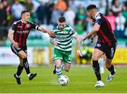 5 May 2023; Jack Byrne of Shamrock Rovers in action against Keith Buckley of Bohemians during the SSE Airtricity Men's Premier Division match between Shamrock Rovers and Bohemians at Tallaght Stadium in Dublin. Photo by Tyler Miller/Sportsfile