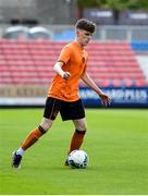 6 May 2023; Luke O'Connor of St Kevin's FC during the FAI Under 17 Cup Final 2022/23 match between Cherry Orchard FC and St Kevin’s Boys FC at Richmond Park in Dublin. Photo by Tyler Miller/Sportsfile