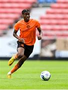 6 May 2023; Thalaga Segoapa of St Kevin's FC during the FAI Under 17 Cup Final 2022/23 match between Cherry Orchard FC and St Kevin’s Boys FC at Richmond Park in Dublin. Photo by Tyler Miller/Sportsfile