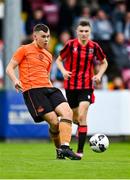 6 May 2023; Karl Hearns of St Kevin's FC during the FAI Under 17 Cup Final 2022/23 match between Cherry Orchard FC and St Kevin’s Boys FC at Richmond Park in Dublin. Photo by Tyler Miller/Sportsfile