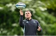 9 May 2023; Tadhg McElroy during Leinster rugby squad training at UCD in Dublin. Photo by Ramsey Cardy/Sportsfile