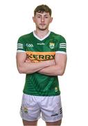20 April 2023; Sean O'Brien poses for a portrait during a Kerry football squad portrait session at Fitzgerald Stadium in Killarney, Kerry. Photo by Brendan Moran/Sportsfile