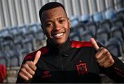 12 May 2023; Rayhaan Tulloch of Dundalk before the SSE Airtricity Men's Premier Division match between Dundalk and Cork City at Oriel Park in Dundalk, Louth. Photo by Ramsey Cardy/Sportsfile