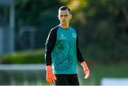 12 May 2023; Shamrock Rovers goalkeeper Leon Pohls before the SSE Airtricity Men's Premier Division match between UCD and Shamrock Rovers at the UCD Bowl in Dublin. Photo by Seb Daly/Sportsfile