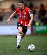 15 May 2023; Michael Duffy of Derry City during the SSE Airtricity Men's Premier Division match between Derry City and Dundalk at The Ryan McBride Brandywell Stadium in Derry. Photo by Ramsey Cardy/Sportsfile