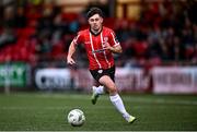 15 May 2023; Adam O'Reilly of Derry City during the SSE Airtricity Men's Premier Division match between Derry City and Dundalk at The Ryan McBride Brandywell Stadium in Derry. Photo by Ramsey Cardy/Sportsfile