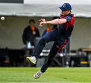 16 May 2023; Matthew Humphreys of Northern Knights during the CI Inter-Provincial Series 2023 match between Leinster Lightning and Northern Knights at Pembroke Cricket Club in Dublin. Photo by Brendan Moran/Sportsfile