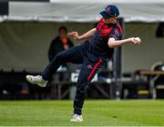 16 May 2023; Matthew Humphreys of Northern Knights during the CI Inter-Provincial Series 2023 match between Leinster Lightning and Northern Knights at Pembroke Cricket Club in Dublin. Photo by Brendan Moran/Sportsfile