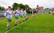 20 May 2023; Donegal players warm up before the GAA Football All-Ireland Senior Championship Round 1 match between Clare and Donegal at Cusack Park in Ennis, Clare. Photo by Ray McManus/Sportsfile