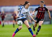 20 May 2023; Kayleigh Shine of Athlone Town in action against Kira Bates Crosbie of Bohemians during the SSE Airtricity Women's Premier Division match between Bohemians and Athlone Town at Dalymount Park in Dublin. Photo by Seb Daly/Sportsfile
