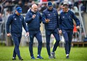 21 May 2023; Kildare manager Glenn Ryan, second left, with selectors, from left, Anthony Rainbow, John Doyle, and Dermot Earley during the GAA Football All-Ireland Senior Championship Round 1 match between Sligo and Kildare at Markievicz Park in Sligo. Photo by Ramsey Cardy/Sportsfile