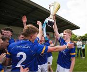 27 May 2023; Tipperary captain Bobby Power lifts the trophy during the GAA Celtic Challenge Cup Finals match between Galway and Tipperary at St Brendan’s Park in Birr, Offaly. Photo by Michael P Ryan/Sportsfile