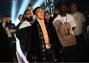 27 May 2023; Michael Conlan makes his way to the ring before the IBF Featherweight World Title bout at the SSE Arena in Belfast. Photo by Ramsey Cardy/Sportsfile