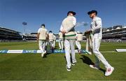 2 June 2023; Ireland players making their way back on to the pitch after Tea during day two of the Test Match between England and Ireland at Lords Cricket Ground in London, England. Photo by Matt Impey/Sportsfile