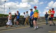 4 June 2023; Donegal and Derry supporters arrive before the GAA Football All-Ireland Senior Championship Round 2 match between Donegal and Derry at MacCumhaill Park in Ballybofey, Donegal. Photo by Brendan Moran/Sportsfile