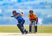 5 June 2023; Sarah Forbes of Typhoons during the Evoke Super Series 2023 match between Scorchers and Typhoons at Oak Hill Cricket Club in Kilbride, Wicklow. Photo by Tyler Miller/Sportsfile