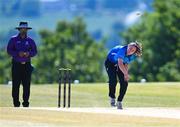 5 June 2023; Laura Delany of Typhoons during the Evoke Super Series 2023 match between Scorchers and Typhoons at Oak Hill Cricket Club in Kilbride, Wicklow. Photo by Tyler Miller/Sportsfile