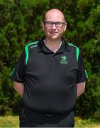 5 June 2023; Umpire, Steven Wood, poses for a portrait during the Evoke Super Series 2023 match between Scorchers and Typhoons at Oak Hill Cricket Club in Kilbride, Wicklow. Photo by Tyler Miller/Sportsfile