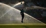 9 June 2023; Shamrock Rovers goalkeeper Leon Pohls warms up before the SSE Airtricity Men's Premier Division match between Shamrock Rovers and UCD at Tallaght Stadium in Dublin. Photo by Harry Murphy/Sportsfile