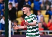 9 June 2023; Kieran Cruise of Shamrock Rovers celebrates after scoring his side's fourth goal during the SSE Airtricity Men's Premier Division match between Shamrock Rovers and UCD at Tallaght Stadium in Dublin. Photo by Harry Murphy/Sportsfile