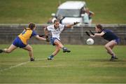 10 June 2023; A Wicklow player shoots to score her side's fourth goal during the 2023 All-Ireland U14 Bronze Final match between Clare and Wicklow at McDonagh Park in Nenagh, Tipperary. Photo by Michael P Ryan/Sportsfile