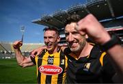 11 June 2023; Cillian Buckley and Kilkenny manager Derek Lyng after their side's victory in the Leinster GAA Hurling Senior Championship Final match between Kilkenny and Galway at Croke Park in Dublin. Photo by Harry Murphy/Sportsfile
