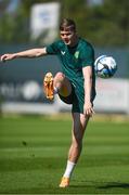 14 June 2023; Evan Ferguson during a Republic of Ireland training session at Calista Sports Centre in Antalya, Turkey. Photo by Stephen McCarthy/Sportsfile