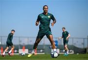 14 June 2023; Adam Idah during a Republic of Ireland training session at Calista Sports Centre in Antalya, Turkey. Photo by Stephen McCarthy/Sportsfile
