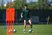 14 June 2023; John Egan during a Republic of Ireland training session at Calista Sports Centre in Antalya, Turkey. Photo by Stephen McCarthy/Sportsfile