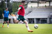 14 June 2023; Andrew Moran during a Republic of Ireland training session at Parktherme-Arena Bad Radkersburg in Austria. Photo by Blaz Weindorfer/Sportsfile