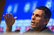 15 June 2023; Manager Gus Poyet during a Greece press conference at the OPAP Arena in Athens, Greece. Photo by Seb Daly/Sportsfile