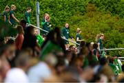 16 June 2023; Players arrive for a Republic of Ireland women open training session at UCD Bowl in Dublin. Photo by Ramsey Cardy/Sportsfile