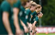 16 June 2023; Chloe Mustaki during a Republic of Ireland women open training session at UCD Bowl in Dublin. Photo by Ramsey Cardy/Sportsfile