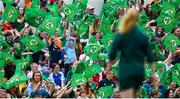 16 June 2023; Supporters during a Republic of Ireland women open training session at UCD Bowl in Dublin. Photo by Ramsey Cardy/Sportsfile