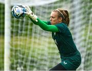 16 June 2023; Goalkeeper Grace Moloney during a Republic of Ireland women open training session at UCD Bowl in Dublin. Photo by Ramsey Cardy/Sportsfile