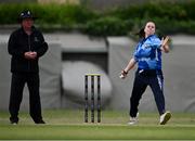 18 June 2023; Laura Delany of Typhoons during the Evoke Super Series 2023 match between Typhoons and Dragons at YMCA Sports Ground on Claremont Road, Dublin. Photo by Piaras Ó Mídheach/Sportsfile