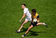 18 June 2023; Ben O'Carroll of Roscommon in action against Darragh Malone of Kildare during the GAA Football All-Ireland Senior Championship Round 3 match between Roscommon and Kildare at Glenisk O'Connor Park in Tullamore, Offaly. Photo by Daire Brennan/Sportsfile