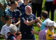 18 June 2023; Kildare manager Glenn Ryan celebrates with supporters after the GAA Football All-Ireland Senior Championship Round 3 match between Roscommon and Kildare at Glenisk O'Connor Park in Tullamore, Offaly. Photo by Daire Brennan/Sportsfile
