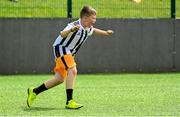18 June 2023; Mason Ryan of St John Bosco FC celebrates after scoring a goal during the Football For All National Blitz on the Sport Ireland Campus in Dublin. Photo by Seb Daly/Sportsfile