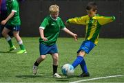 18 June 2023; Action from Mucklagh Soccer Club, Offaly, against Portlaoise AFC, Laois, during the Football For All National Blitz on the Sport Ireland Campus in Dublin. Photo by Seb Daly/Sportsfile