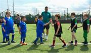 18 June 2023; Players shake hands after their match during the Football For All National Blitz on the Sport Ireland Campus in Dublin. Photo by Seb Daly/Sportsfile