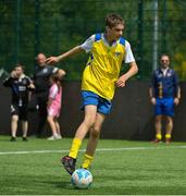 18 June 2023; Action from Castle Villa FC, Kerry, against Cahir Park FC, Tipperary, during the Football For All National Blitz on the Sport Ireland Campus in Dublin. Photo by Seb Daly/Sportsfile