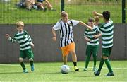 18 June 2023; Action from Castleknock Celtic, Dublin, against St John Bosco FC, Dublin, during the Football For All National Blitz on the Sport Ireland Campus in Dublin. Photo by Seb Daly/Sportsfile