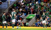 19 June 2023; Paddy McNair of Northern Ireland, right, reacts after his side conceded their first goal during the UEFA EURO 2024 Championship Qualifier match between Northern Ireland and Kazakhstan at National Stadium at Windsor Park in Belfast. Photo by Ramsey Cardy/Sportsfile